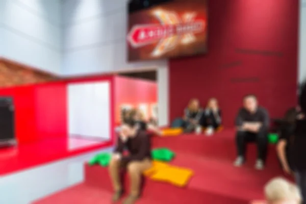 TV show filming backstage blur background — Stock Photo, Image