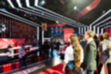 Sahne arkasında arka plan bulanıklık filme TV göstermek