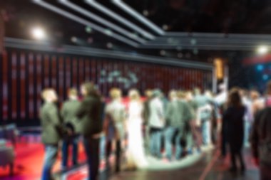 Sahne arkasında arka plan bulanıklık filme TV göstermek