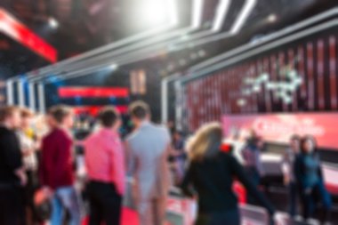 Sahne arkasında arka plan bulanıklık filme TV göstermek
