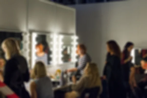 TV show filming backstage blur background