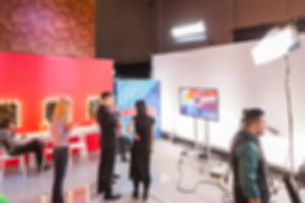 TV show filming backstage blur background — Stock Photo, Image