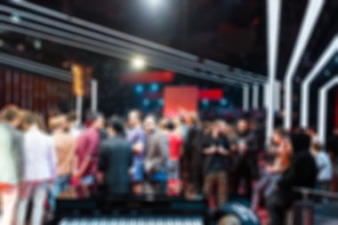 Sahne arkasında arka plan bulanıklık filme TV göstermek