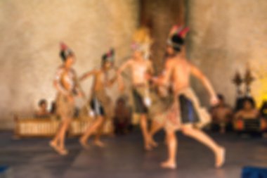 Geleneksel Bali dans arka plan bulanıklık