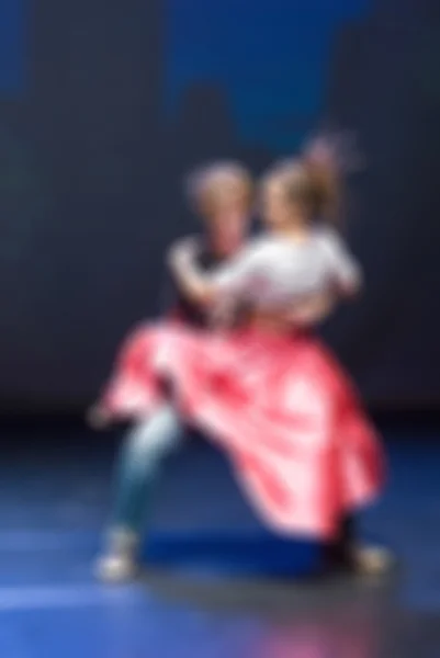 Zeitgenössische Tanzperformance Bokeh Unschärfe Hintergrund — Stockfoto