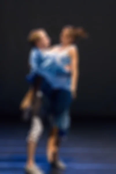 Zeitgenössische Tanzperformance Bokeh Unschärfe Hintergrund — Stockfoto