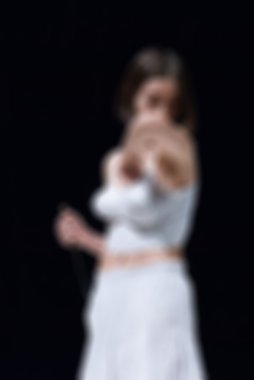Çağdaş dans performans bokeh arka plan bulanıklık
