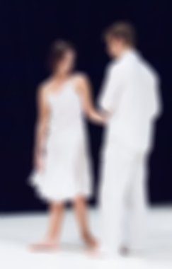 Çağdaş dans performans bokeh arka plan bulanıklık