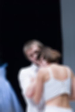 Çağdaş dans performans bokeh arka plan bulanıklık