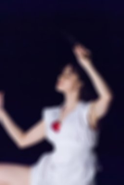 Çağdaş dans performans bokeh arka plan bulanıklık