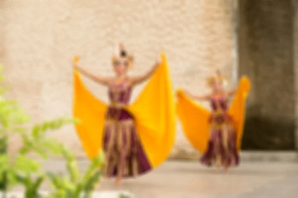 Tradiční Bali tance rozostření pozadí — Stock fotografie