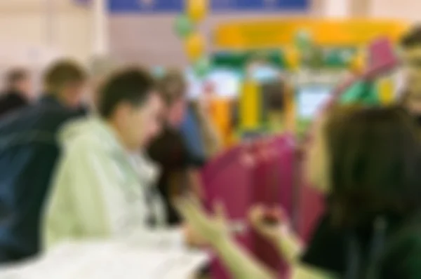 Generic trade show blur background — Stock Photo, Image