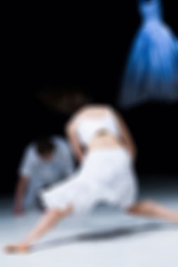Çağdaş dans performans bokeh arka plan bulanıklık