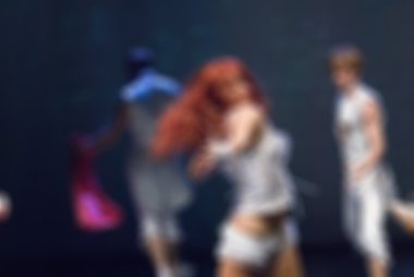 Çağdaş dans performans bokeh arka plan bulanıklık