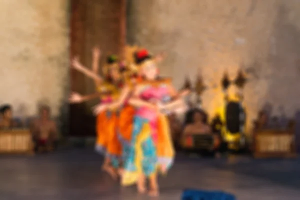 Tradiční Bali tance rozostření pozadí — Stock fotografie