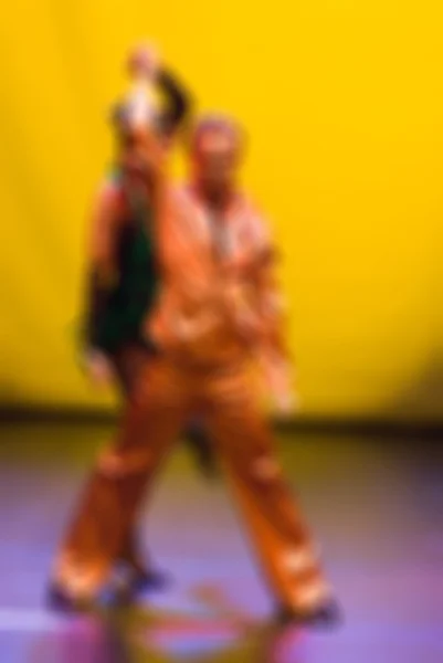 Zeitgenössische Tanzperformance Bokeh Unschärfe Hintergrund — Stockfoto