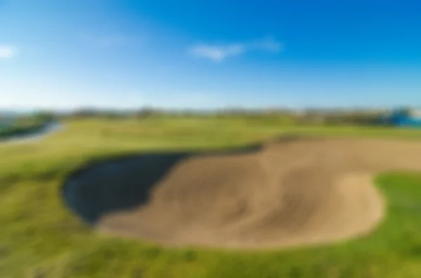 Golfbana vid solnedgången — Stockfoto