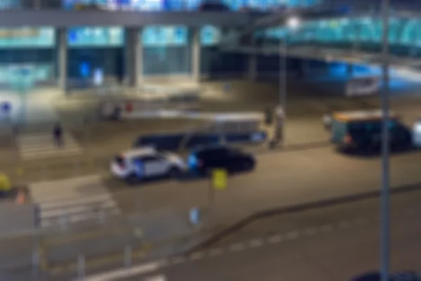 Moderner Flughafen bei Nacht abstrakter Hintergrund — Stockfoto