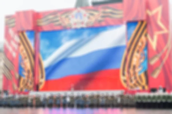 Парад на Красной площади в Москве размытый фон — стоковое фото