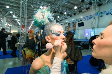 Makyaj ve saç sanatçılar rekabet