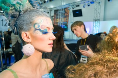 Makyaj ve saç sanatçılar rekabet