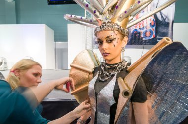 Makyaj ve saç sanatçılar rekabet