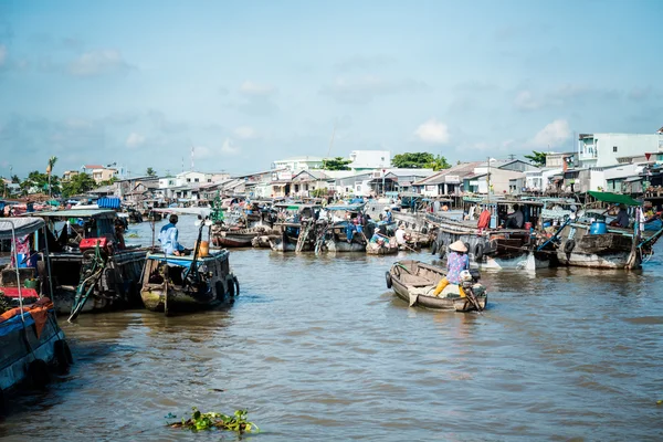 Mercado flotante del Mekong — Foto de Stock