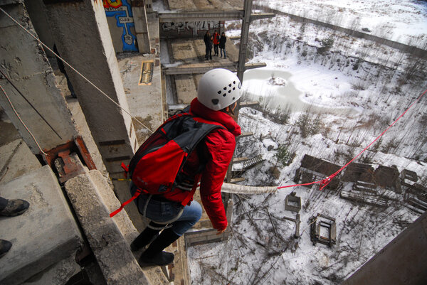 Rope jumping event theme blur background