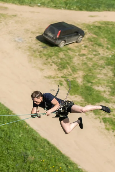 Extreme ropejumping — Stock Photo, Image