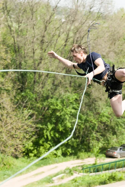 Extreme ropejumping — Stock Photo, Image