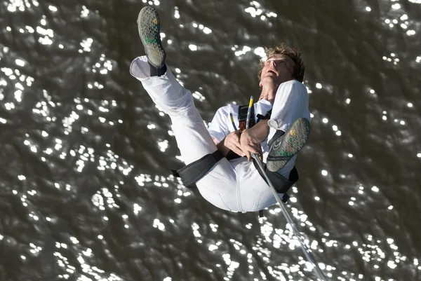 Extreme ropejumping — Zdjęcie stockowe