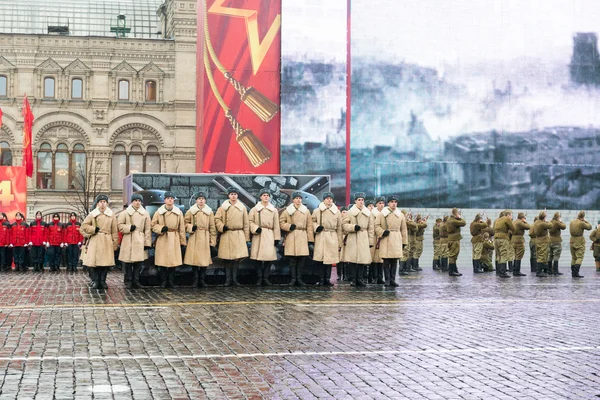 Desfile na Praça Vermelha em Moscou — Fotografia de Stock