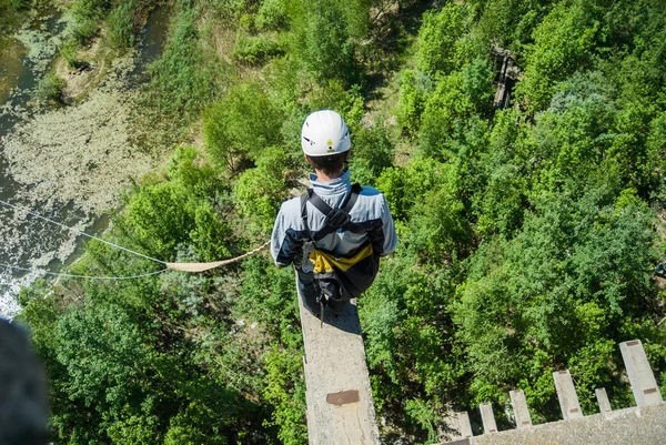 Doğa sporları Ropejumping — Stok fotoğraf