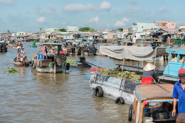 Mercado flotante del Mekong — Foto de Stock