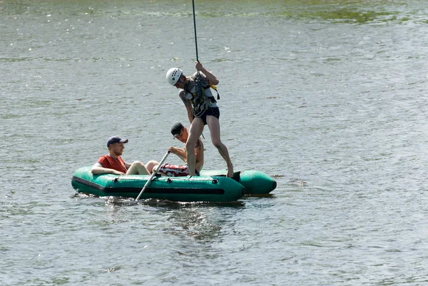 Extreme ropejumping — Zdjęcie stockowe