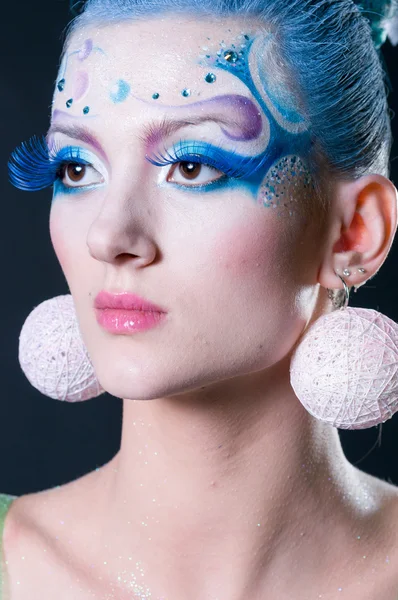 Makeup och hår konstnärer konkurrens — Stockfoto