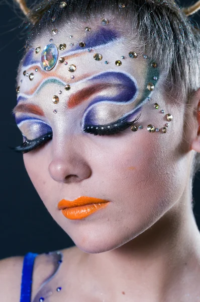 Make-up en haarkleur kunstenaars competitie — Stockfoto