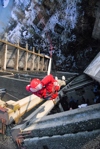 Kötél jumping esemény téma életlenítés háttér — Stock Fotó