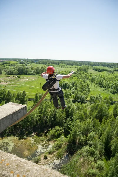 Doğa sporları Ropejumping — Stok fotoğraf