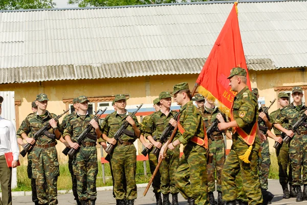 Venäjän armeijan kohtaus — kuvapankkivalokuva