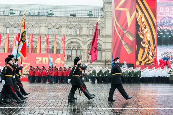 Parade auf dem Roten Platz in Moskau — Stockfoto