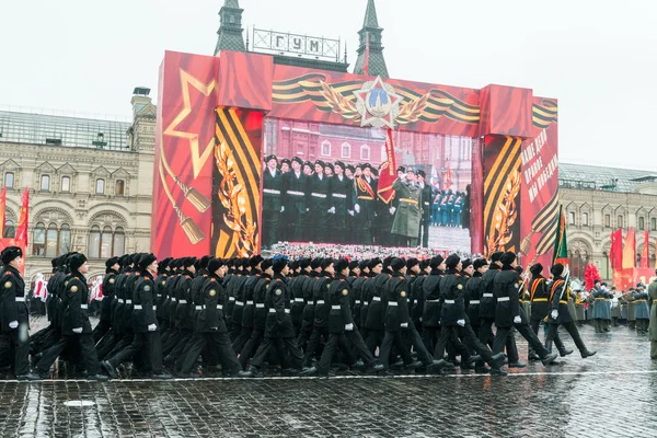 Přehlídka na Rudém náměstí v Moskvě — Stock fotografie