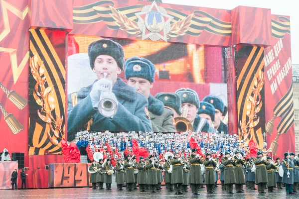 Desfile na Praça Vermelha em Moscou — Fotografia de Stock