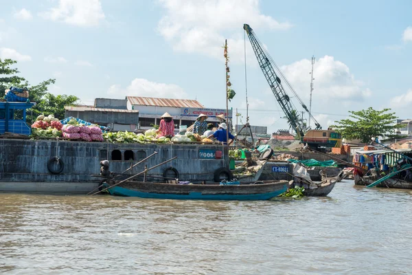 Mercado flotante del Mekong — Foto de Stock