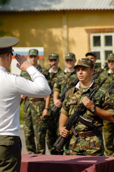 Rus ordusunun askeri yemin — Stok fotoğraf