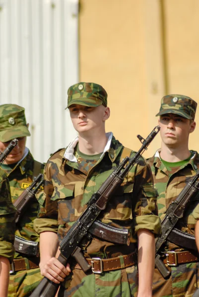 Armia rosyjska pod przysięgą dzień — Zdjęcie stockowe