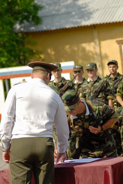 Dia de juramento do exército russo — Fotografia de Stock