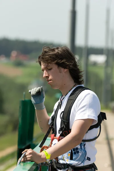 Sporty ekstremalne Ropejumping — Zdjęcie stockowe