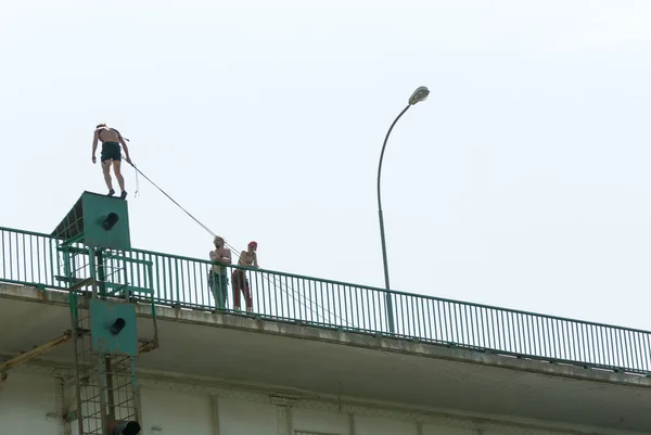 Ekstrem sport Ropejumping - Stock-foto