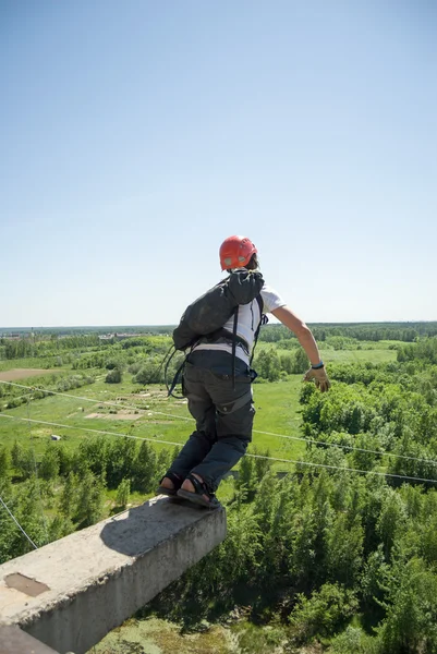 Doğa sporları Ropejumping — Stok fotoğraf